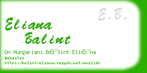 eliana balint business card